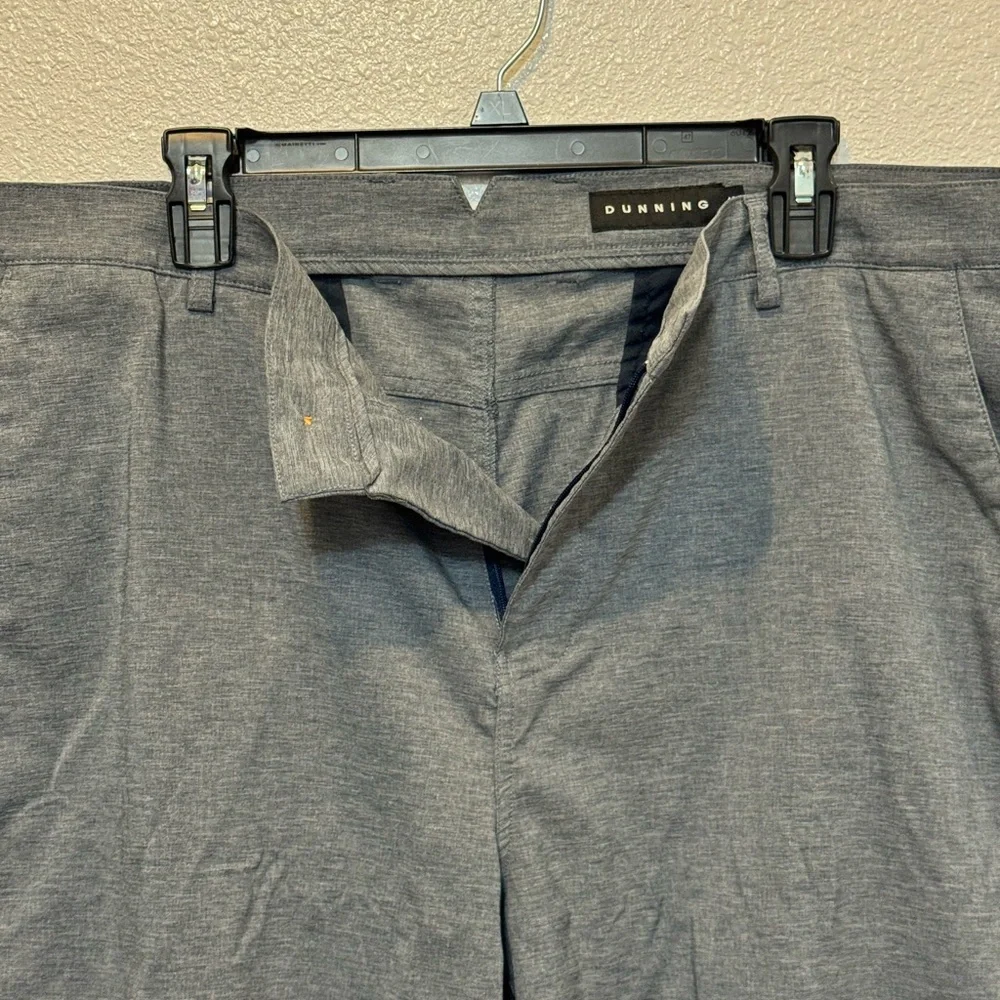 Dunning Golf Performance Gray Flat Front Shorts with Modern Classic Cut Men’s 40 - Picture 6 of 9